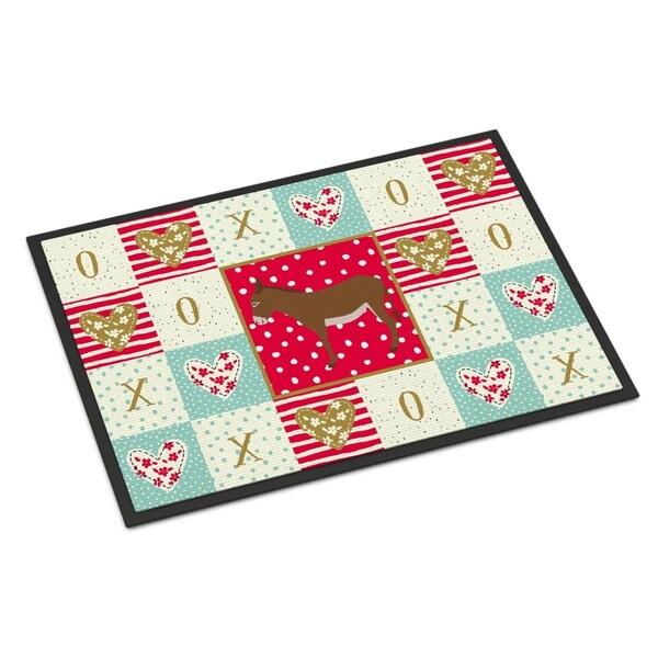 Carolines Treasures 24 x 36 in. Cotentin Donkey Love Indoor or Outdoor Mat CK5276JMAT - main